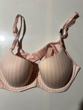 Victoria's Secret Pink & Cream Striped T-Shirt Bra